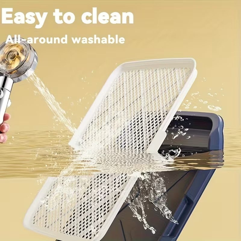 Dog Toilet Training Tray, Washable Reusable Pet Potty with Detachable Design, High-Sided Splash Guard or Flat Panel Options for Puppy House Training