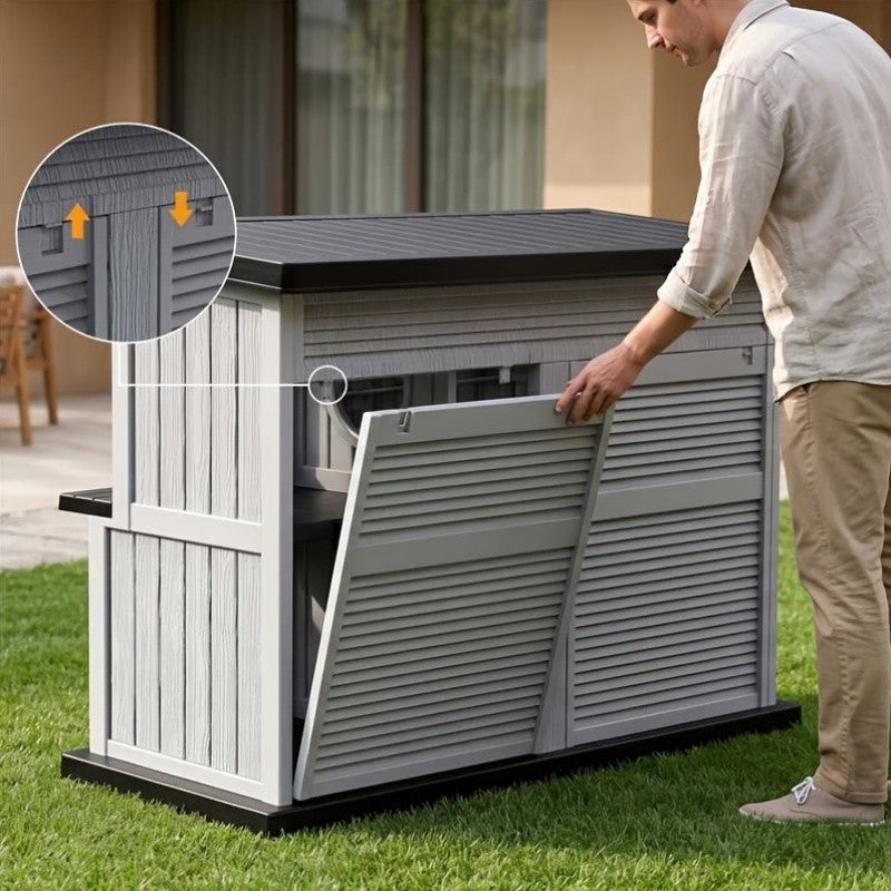 Feral Cat Shelter with Double-Layer Design, Black Indoor Outdoor Cat House for Stray Cats and Multi-Pet Resting Spaces, Sturdy Construction