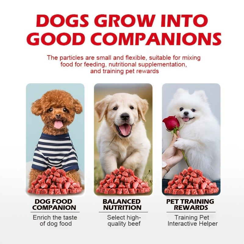 Beef Cube Dog Training Treats, 155g Chewy Meat Reward Bites for Supervised Practice, Everyday Snack Breaks and Dog Lover Gift Baskets