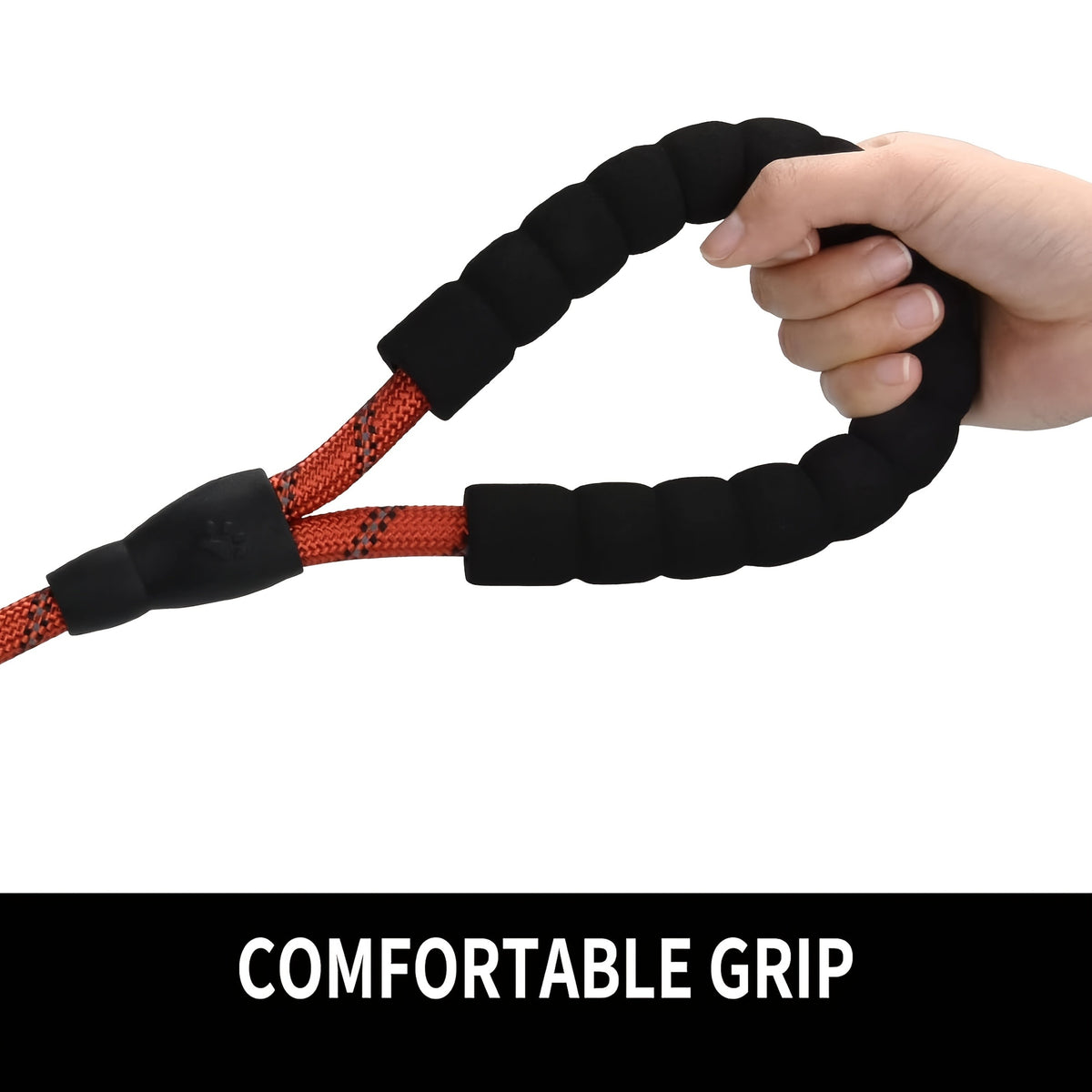 Braided Reflective Dog Leash for Daily Walks and Training, 1/2-Inch Rope Lead with 4, 5, 6, 10 and 15 Foot Options in Multiple Colors