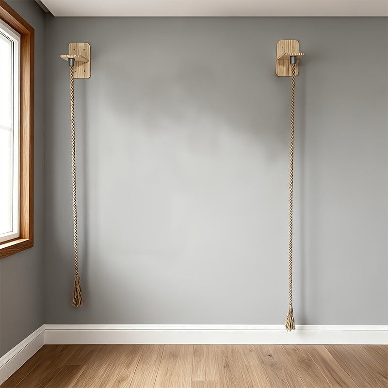 Cat Climbing Wall System with Thick Hemp Rope, 59.06 Inch Listed Set for Space-Saving Indoor Cat Furniture, Climbing, Resting and Play