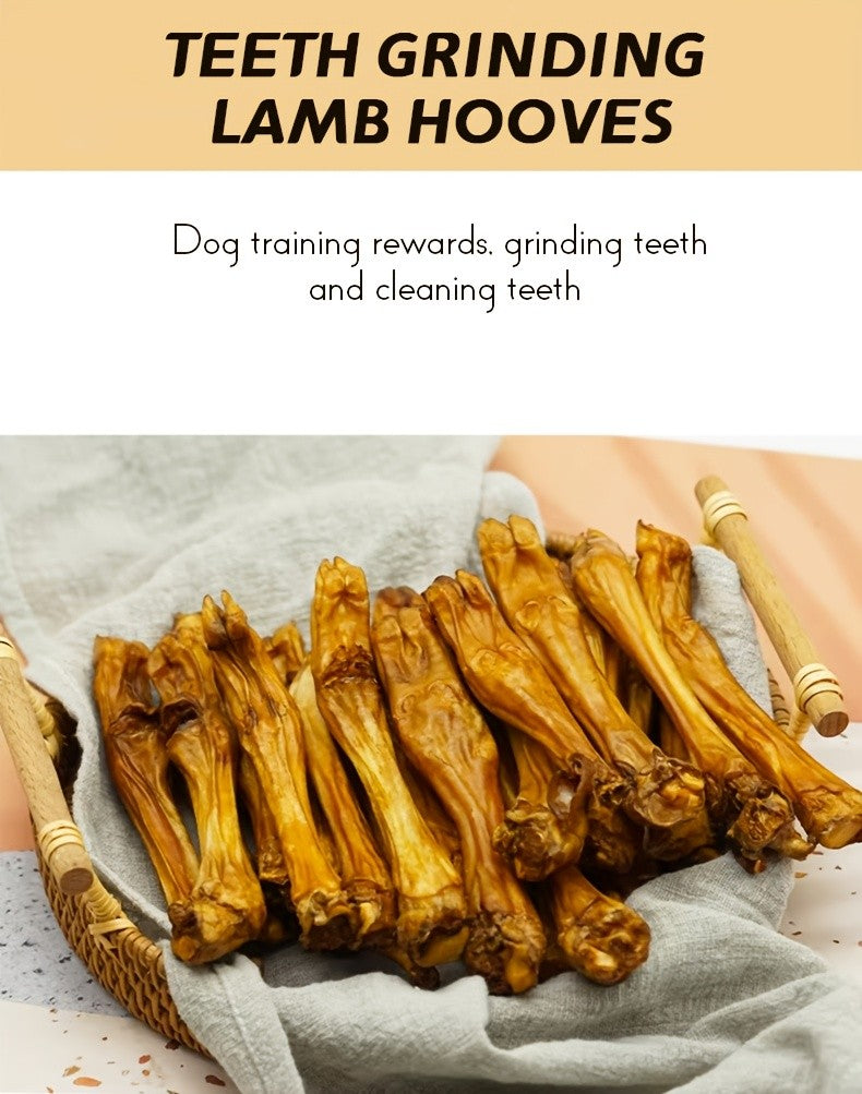 Lamb Trotter Dog Chew, Air-Dried Sheep Hooves for Supervised Chewing Sessions, Animal-Based Treat for At-Home Dog Enrichment