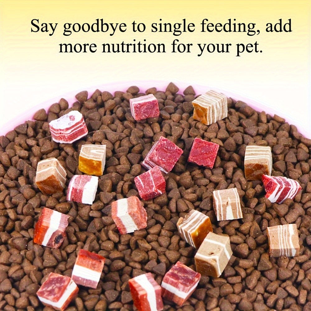 Diced Meat Dog Treats, Soft Chewy Training Reward Bites with Seven Flavor Options for Small, Medium and Large Dogs, 100g to 800g Packs