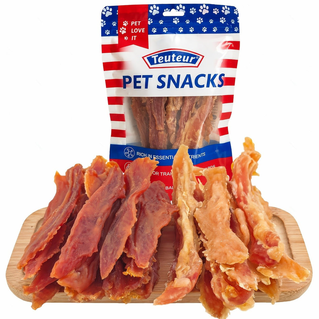 Air-Dried Dog Jerky Treats, Chicken and Duck Mixed Packs or Duck Sample Strips for Supervised Training Rewards, Walks and Everyday Snacks