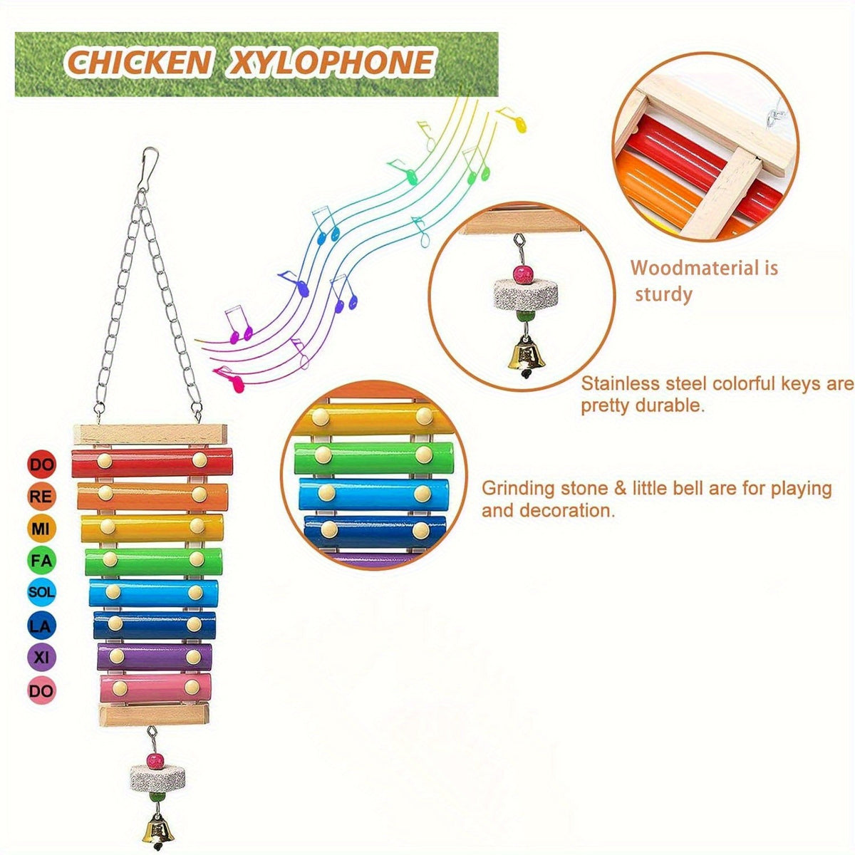 Chicken Coop Toy Set in 5 or 9 Piece Options, Hanging Poultry Enrichment Accessories for Backyard Hens, Coop Activity and Chicken Keeper Gifts