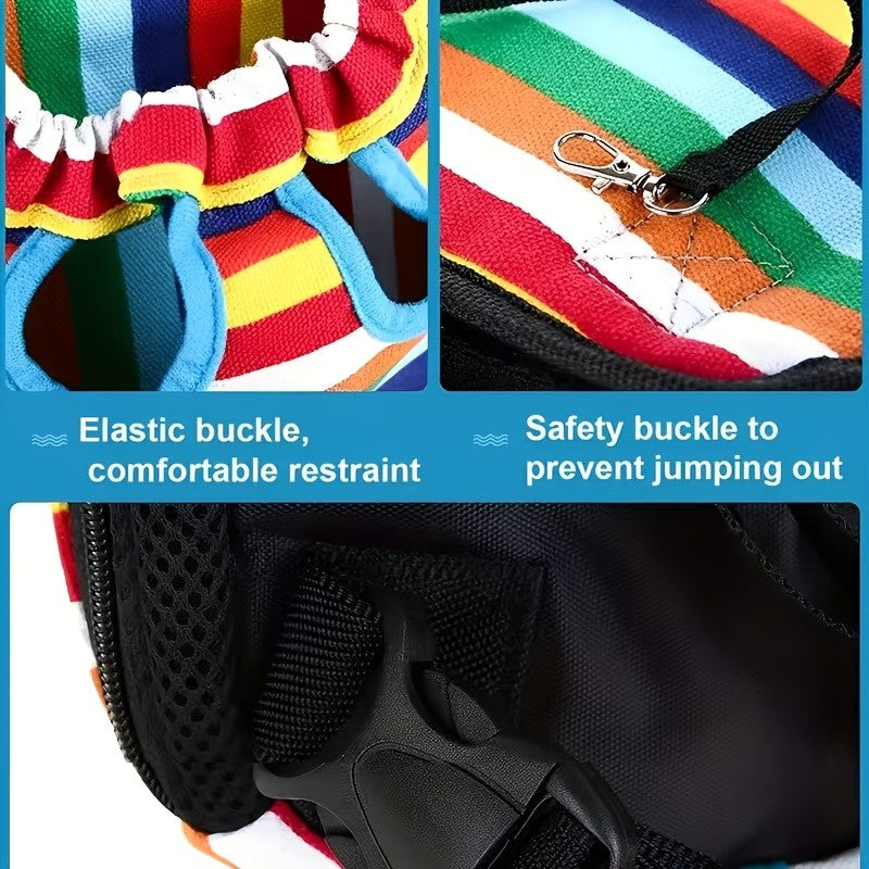 Front Chest Pet Carrier Backpack, L Size Breathable Mesh Travel Bag for Small and Medium Dogs and Cats, Lightweight Outdoor Walking Carrier