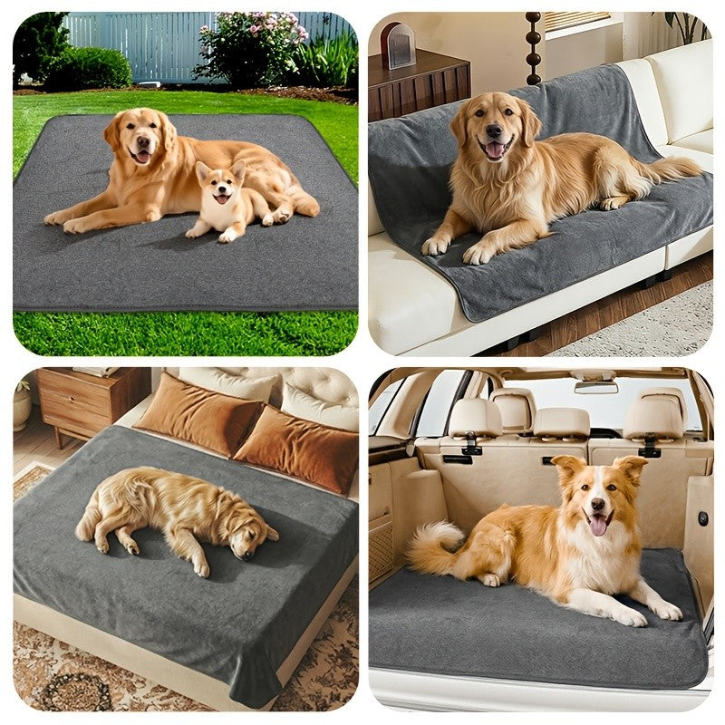 Washable Dog Pee Pads 2 Pack with Coral Fleece Surface, Reusable Leak-Proof Non-Slip Puppy Training and Whelping Mats in Five Sizes