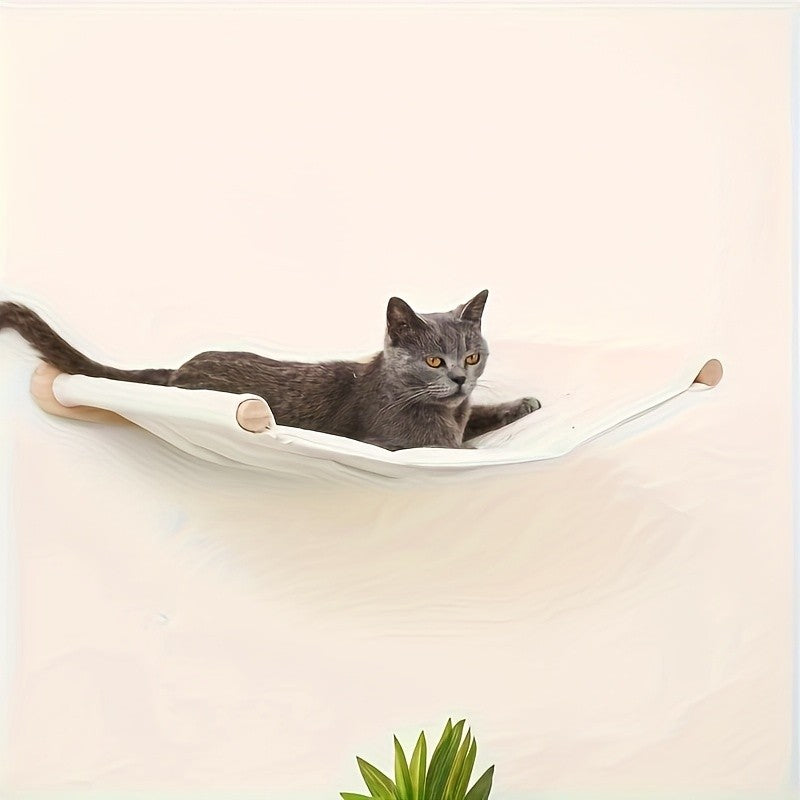 Cat Climbing Steps and Hammock Options for Indoor Cats, Two-Step Platform or Cat Hammock Style for Home Climbing, Perching and Lounging Areas
