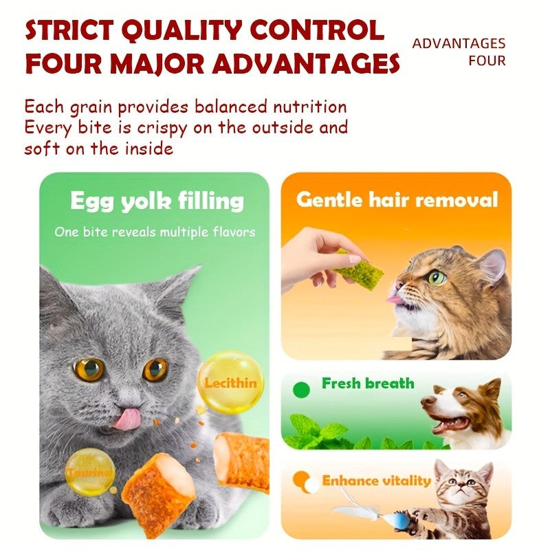 Fish Shaped Cat Biscuits 150g / 5.29oz, Low-Temperature Baked Crunchy Cat Treats for Supervised Rewards, Everyday Snack Time and Food Topping