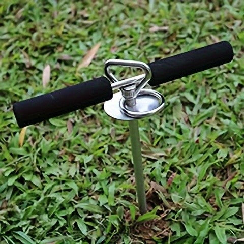 Spiral Dog Tie Out Stake, 13-Inch 304 Stainless Steel Ground Anchor with 360° Swivel for Supervised Backyard and Camping Use, 1 or 2 Sets