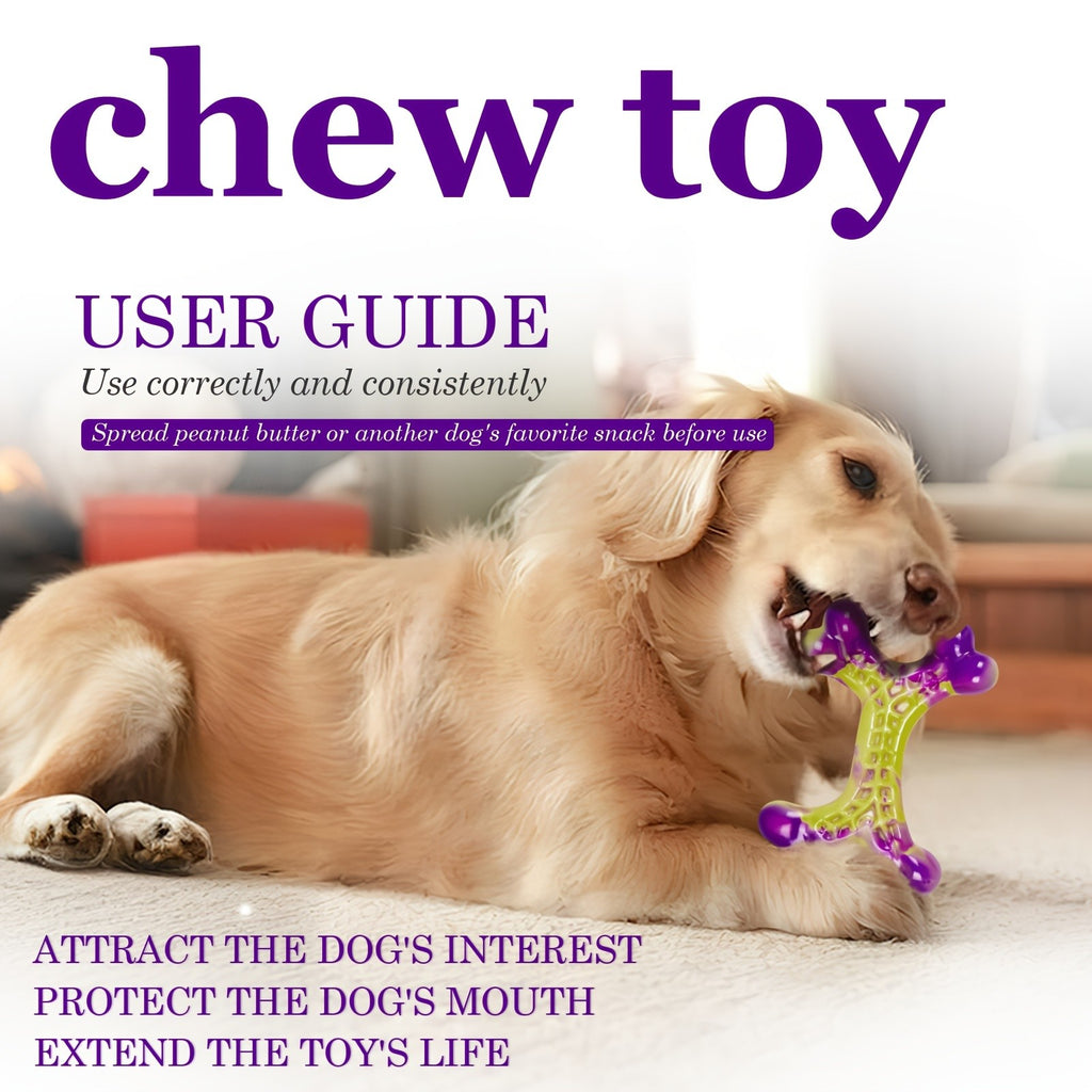 Nylon Dog Chew Bones for Medium and Large Dogs, Beef or Peanut Butter Flavor Options, 1 or 2 Piece Tough Toys for Supervised Chewing