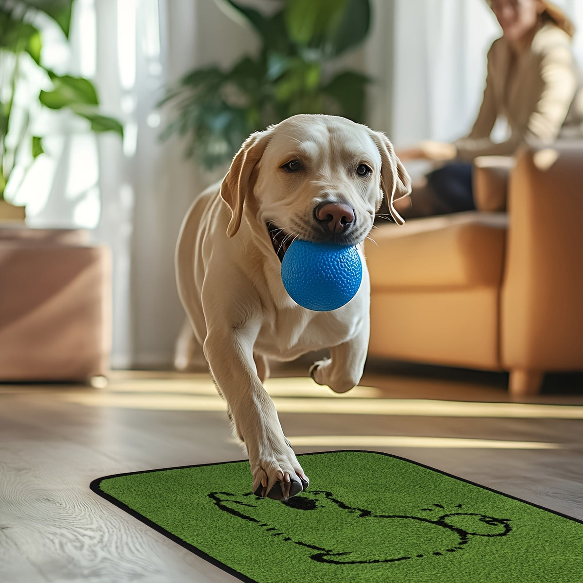 Washable Pee Pads for Dogs 18 x 24 Inches, Reusable Non-Slip Puppy Potty Training Mats with Dog Designs for Floors, Crates and Couches