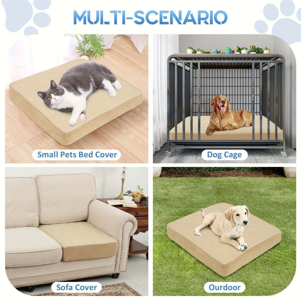 Dog Bed Replacement Cover, Washable Puppy Bed Cover Only in 30x20x6, 41x29x6 or 48x30x6 Inch Options for Compatible Pet Beds, No Insert Included