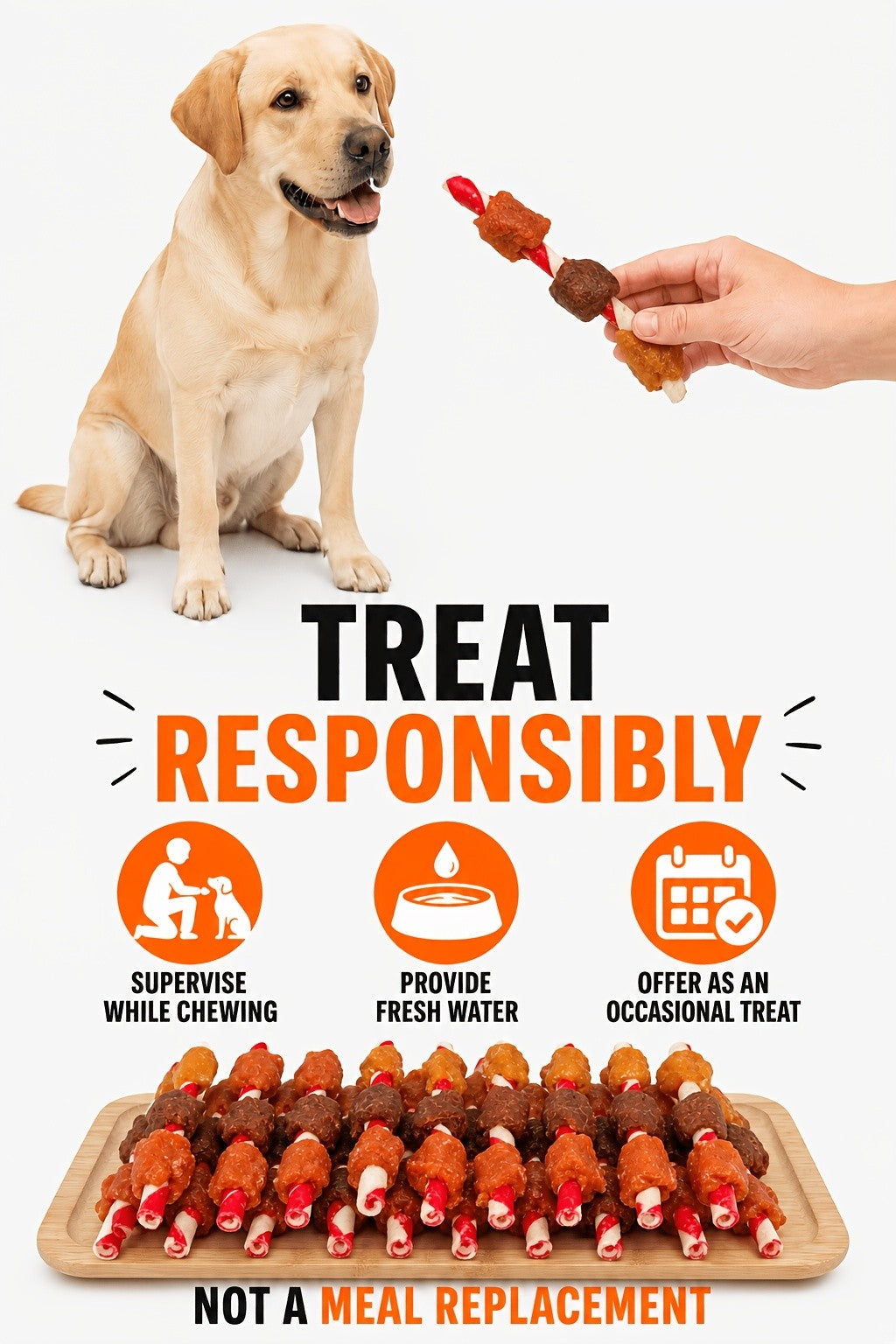 Kabob Dog Chew Treats with Chicken Liver and Duck, Skewer-Style Dog Snacks in 100g or 150g Packs for Supervised Chewing and Everyday Rewards