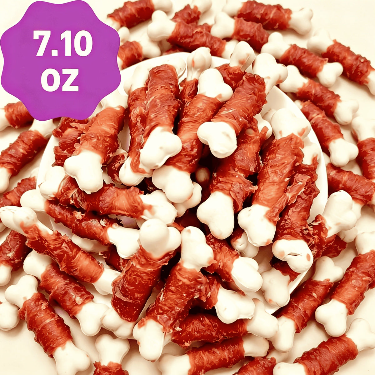 Dog Treats 203g with Duck Meat, Chicken Wrapped Bone or Dried Chicken Breast Options for Supervised Chewing, Training Rewards and Everyday Snack Time