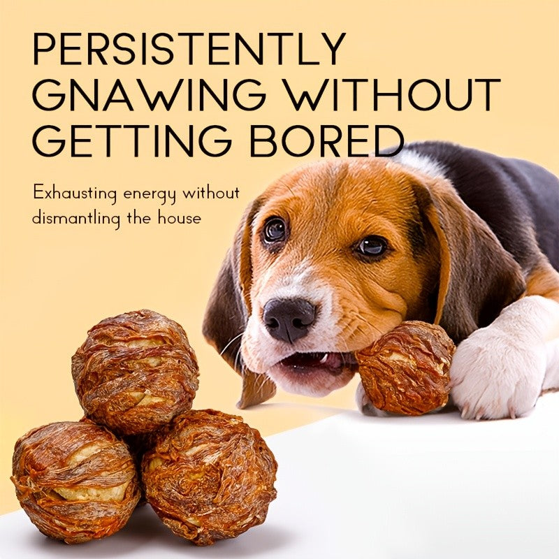 Duck Egg Yolk Dog Treat Balls, 100g Meat-Wrapped Filled Chew Snacks for Supervised Reward Time, Everyday Treats and Dog Lover Gift Baskets