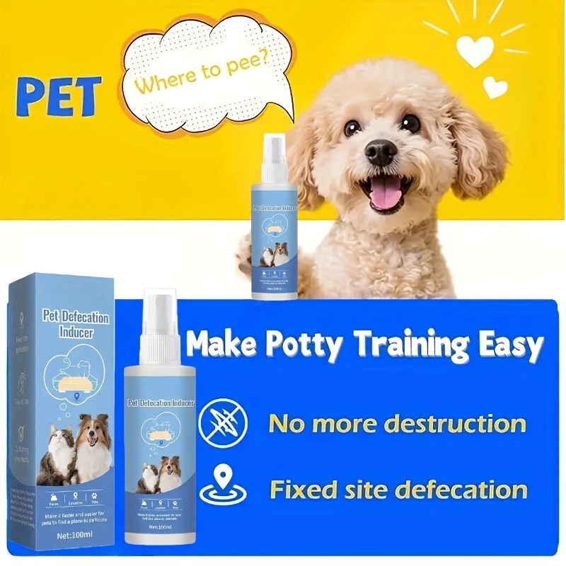 Puppy and Kitten Potty Training Spray, Indoor Pet House Training Aid in Spray Bottles for Consistent Toilet Routines, 2 or 4 Piece Pack Options