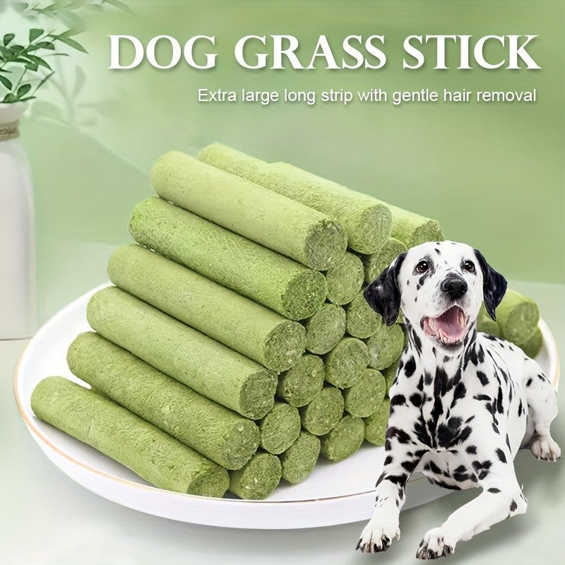 Dog Grass Treat Sticks 15 Pack, Freeze-Dried Green Chew Snacks for Supervised Reward Time, Everyday Canine Treat Routines and Holiday Gift Baskets