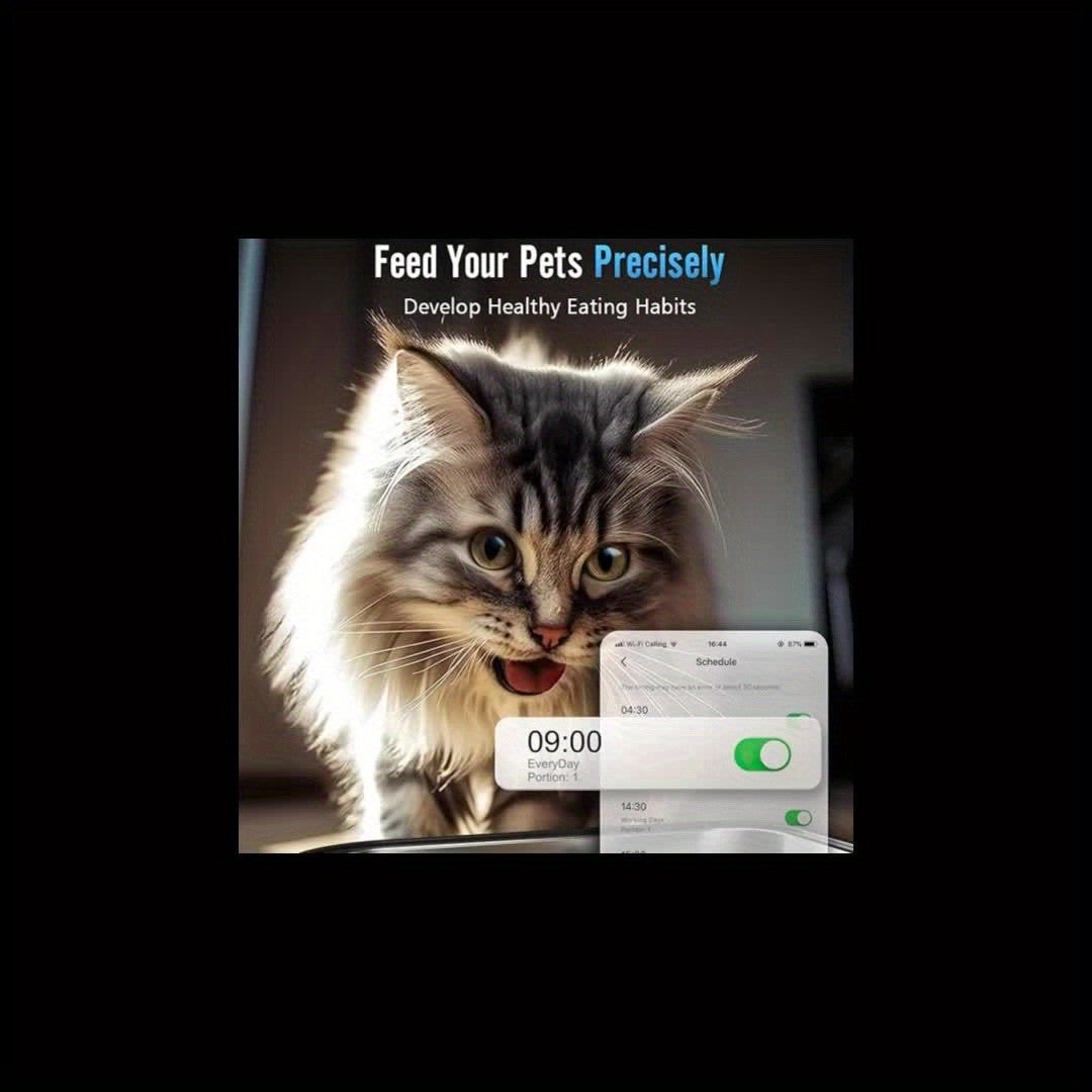 WiFi Cat Feeder and Water Fountain Set, 3L Automatic Food Dispenser with 2.5L Filtered Pet Drinker for Everyday Cat and Dog Feeding Routines