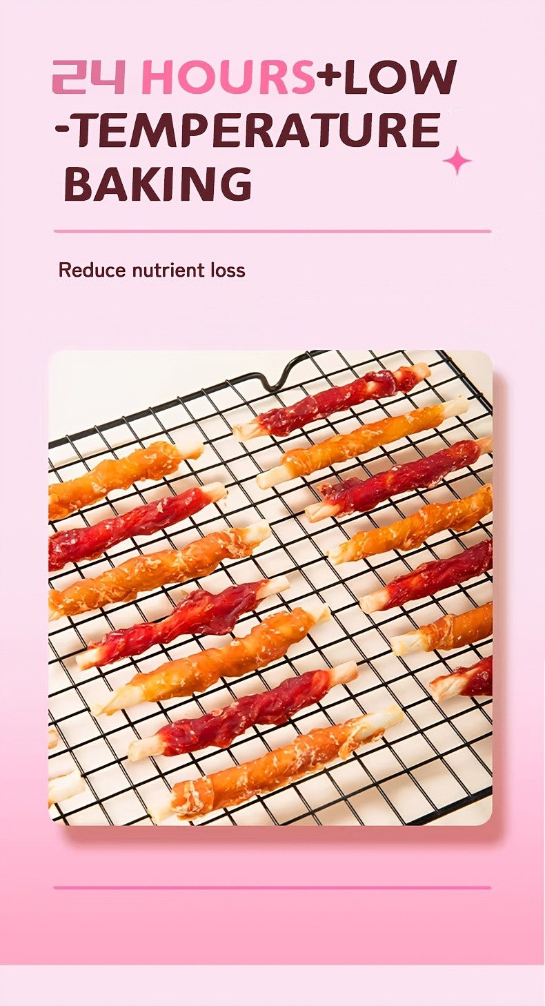 Dog Chew Sticks with Chicken and Duck Wraps, Mixed Rawhide Roll Treat Combo for Supervised Chewing, Occasional Rewards and Dog Owner Gift Baskets