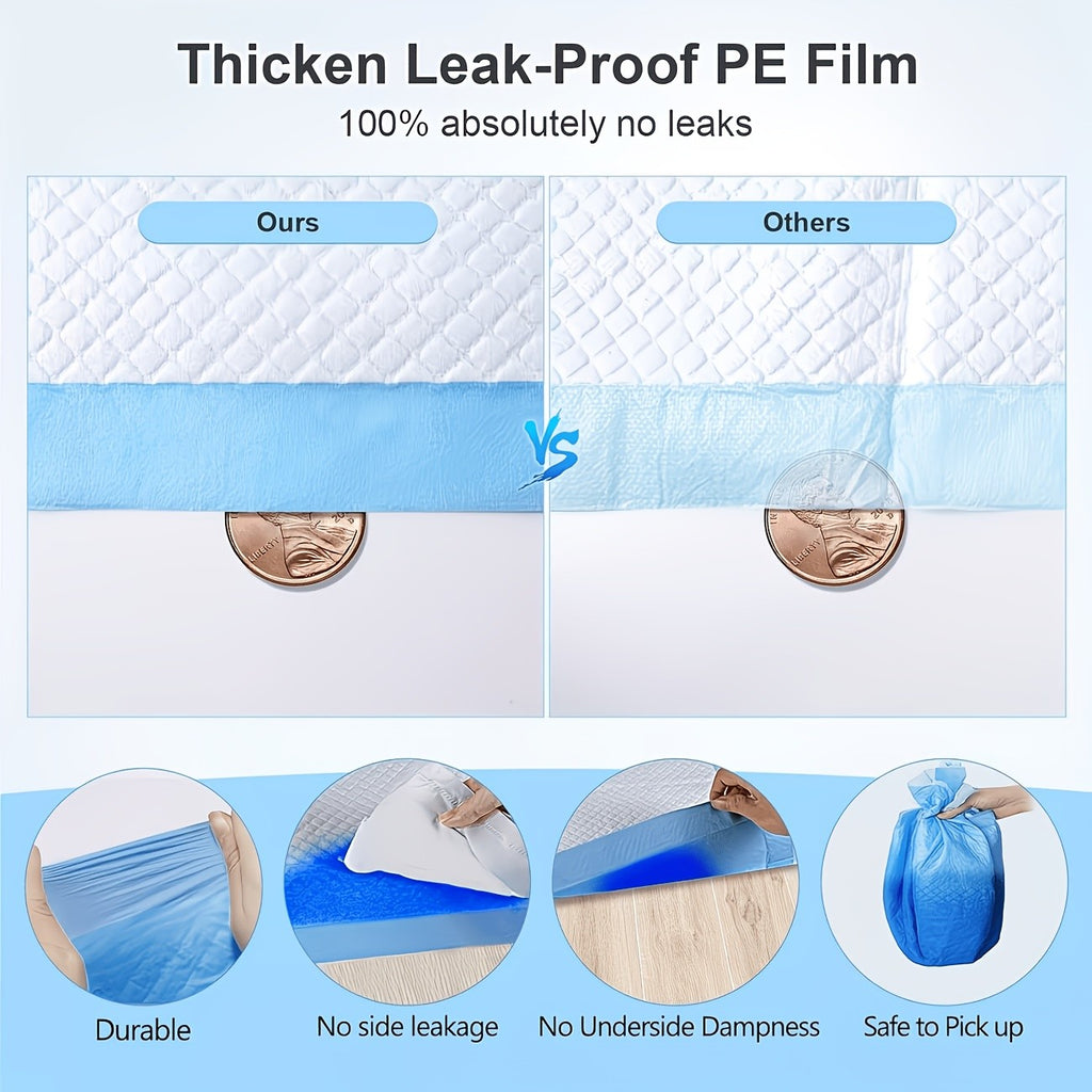 Quick-Dry Dog Pee Pads 31 x 47 Inch, 60 Count Extra Large Absorbent Puppy Potty Training Pads with Leak Protection for Housebreaking and Crate Use