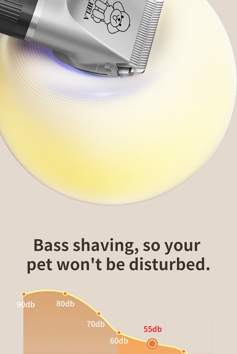 Dog Grooming Clippers with Display, Red Cordless Rechargeable Pet Hair Trimmer with Detachable Blades, Four Guide Combs and Kit Options