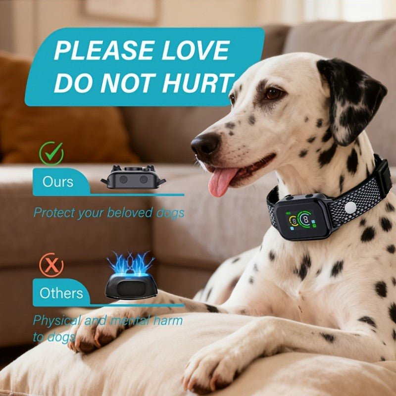 USB No Shock Bark Collar for Dogs, Nylon Electronic Bark Control Training Collar in 1 or 2 Pack Options for Owner-Supervised Training Routines
