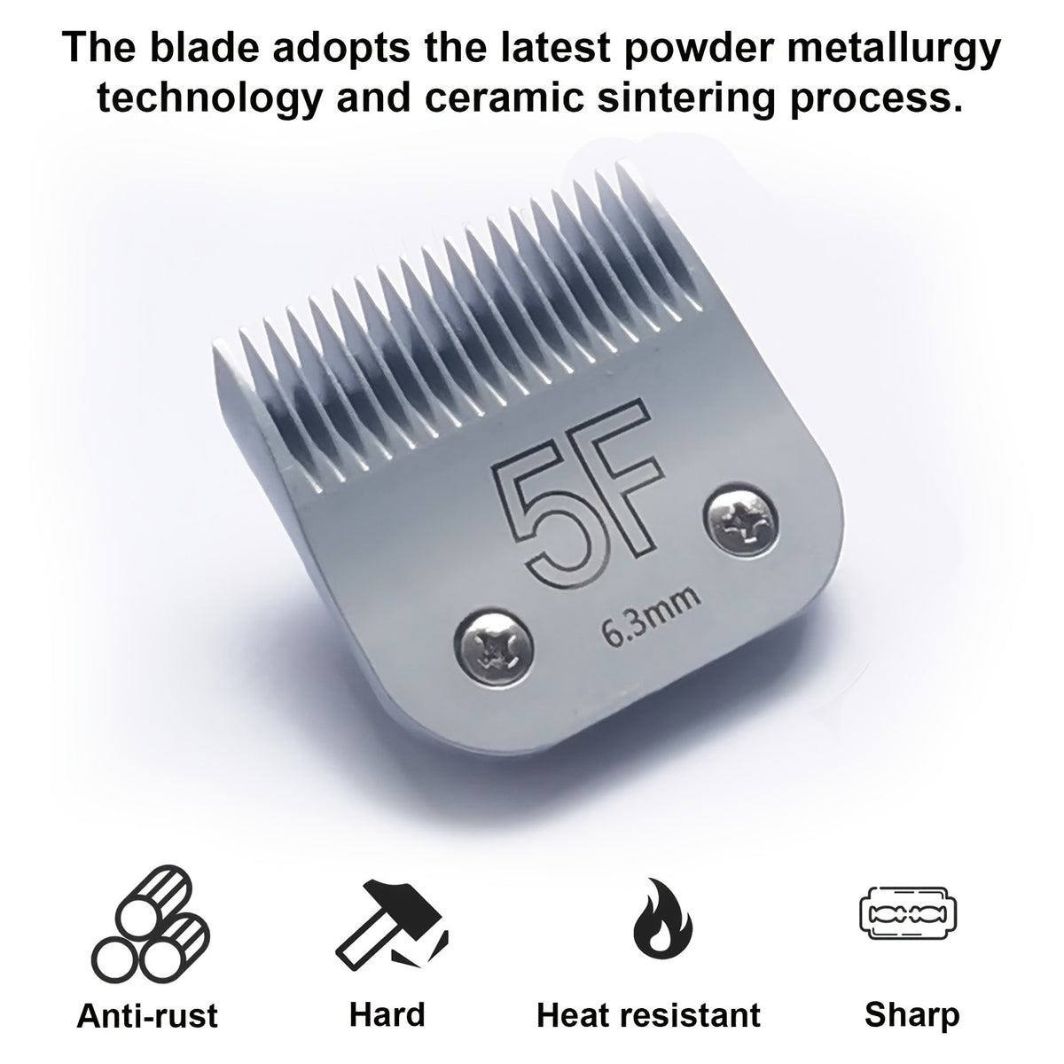 3F Dog Clipper Replacement Blade, 13mm (1/2 Inch) Detachable Pet Grooming Accessory for Compatible Andis, Oster A5 and Wahl KM Series Clippers