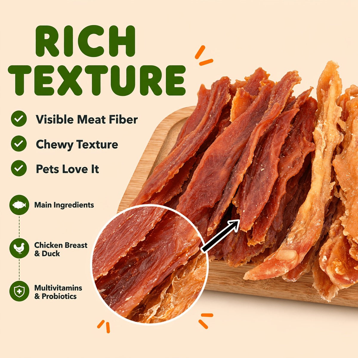Air-Dried Dog Jerky Treats, Chicken and Duck Mixed Packs or Duck Sample Strips for Supervised Training Rewards, Walks and Everyday Snacks
