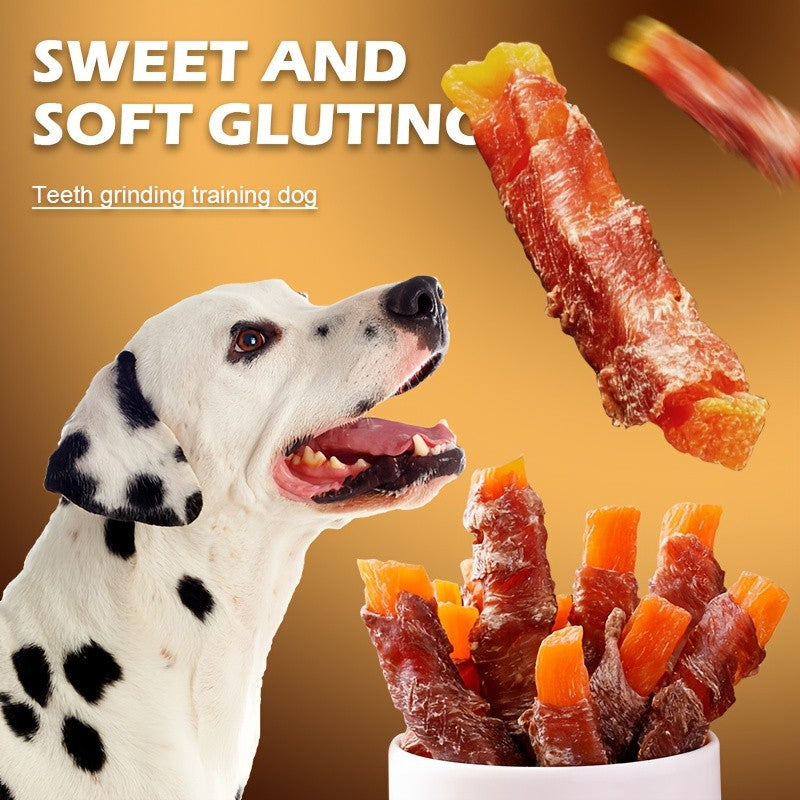 Duck Wrapped Sweet Potato Dog Treats, 5.29 oz Chewy Dog Chew Sticks for Daily Training Rewards and Snack Time for Small, Medium and Large Dogs