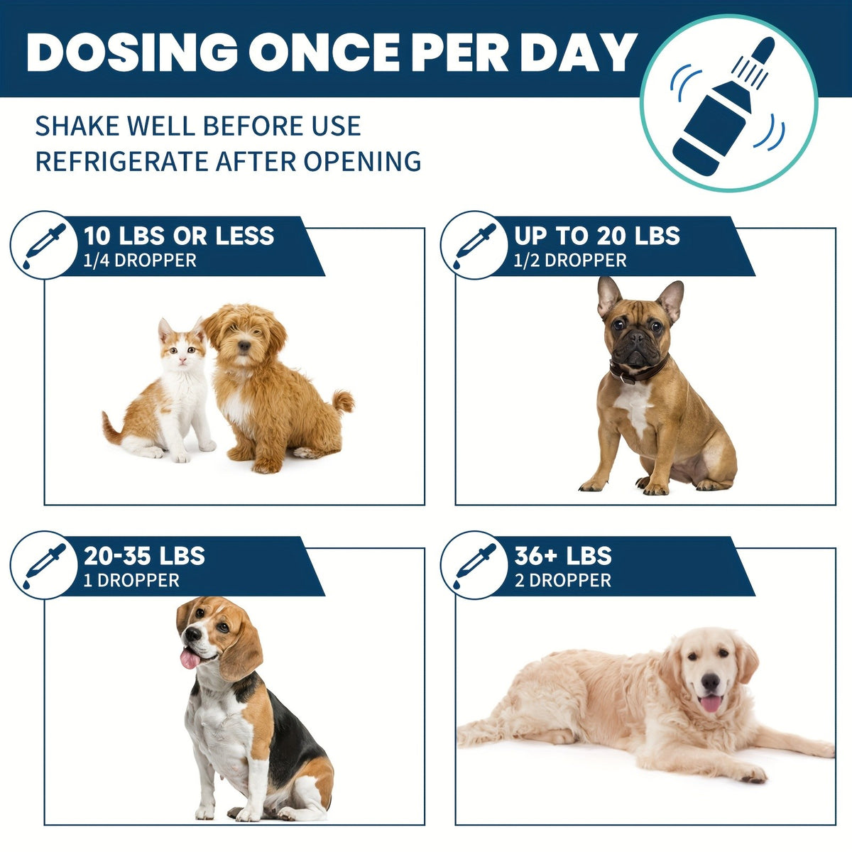 Yeast Health Drops for Dogs and Cats, 2 fl oz (60 mL) Liquid Dietary Supplement in Dropper Bottle with One, Two or Three Bottle Options