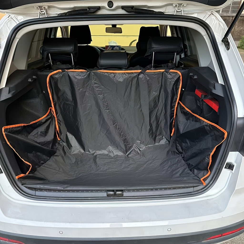 Dog Trunk Cover for Cars, SUVs and Trucks, Durable Anti-Slip Pet Cargo Liner with Two Hooks, Rear Interior Mat for Everyday Travel and Outdoor Trips