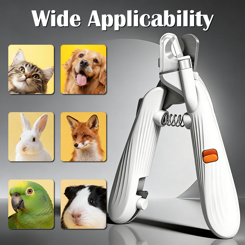 Pet Nail Clipper with Safety Guard and Splash Cover, 2-in-1 Cordless Nail Trimming Tool for Dog and Cat At-Home Grooming, Without Battery