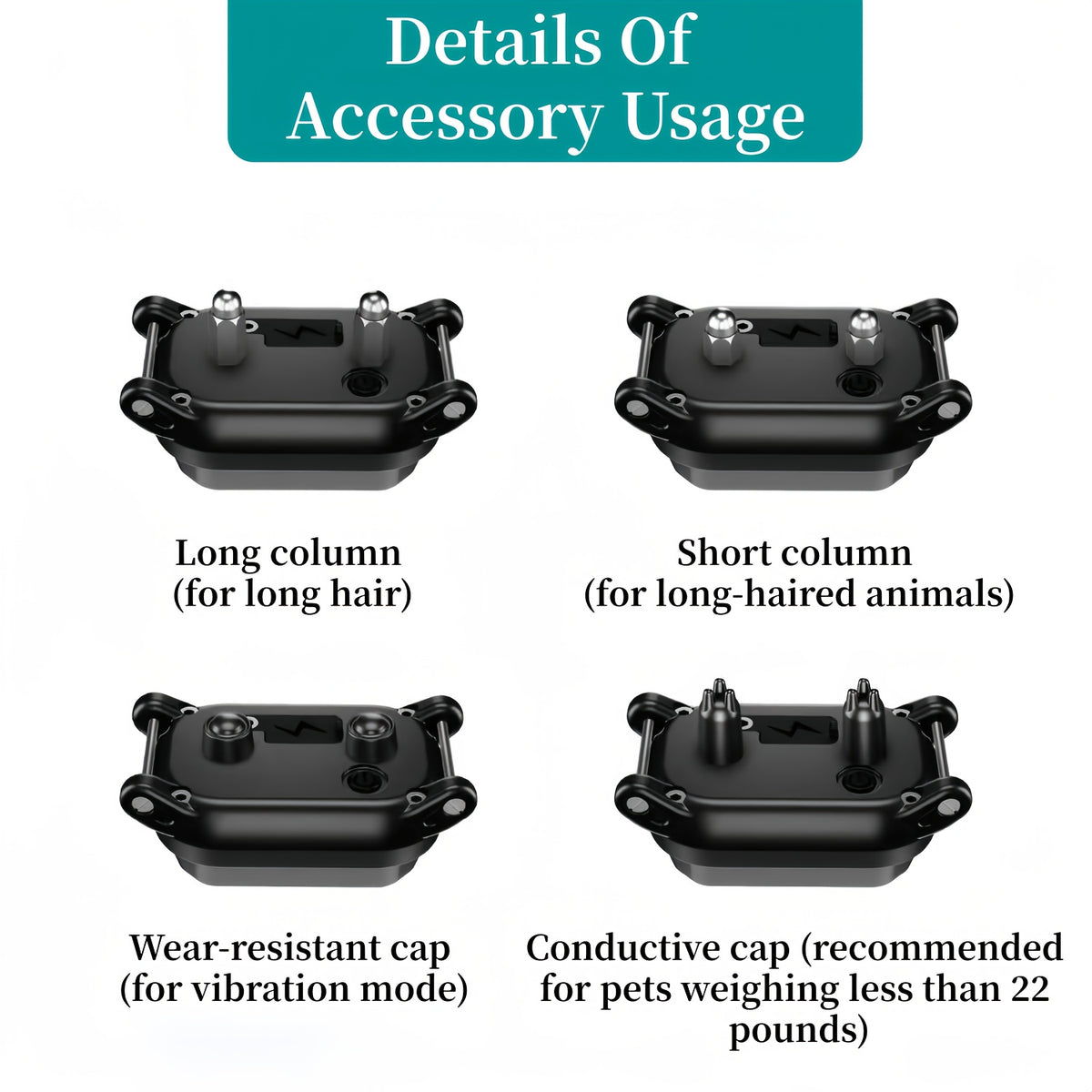 Dog Training Collar D80 with Remote Control, Rechargeable Black Adjustable Nylon Collar with Listed Beep and Vibration Modes for Supervised Single-Dog Sessions