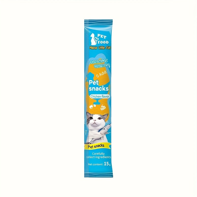 Squeezable Cat Treats Variety Pack, Lickable Cat Sticks in Tuna, Salmon, Chicken and Beef Flavors, 16 Count or 101 Count with Feeder