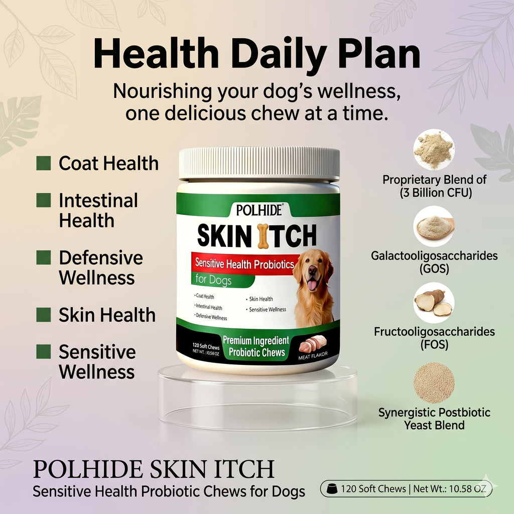 Dog Probiotic Chews in Pork Flavor, 120 Count Soft Chew Supplement for Canine Care Routines, Labeled 90-Day Supply for Dog Owners