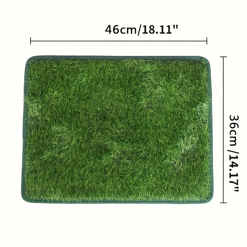 Artificial Grass Potty Training Mat for Dogs, Washable Reusable Turf Pad with Drainage and Non-Slip Base for Indoor and Outdoor Use