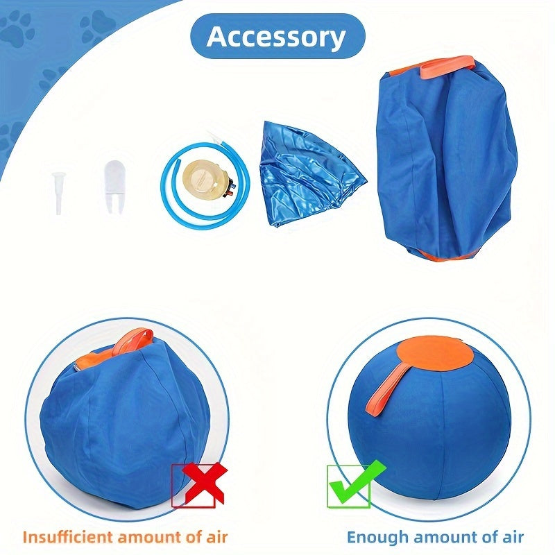 Dog Herding Training Ball for Supervised Outdoor Chase and Push Games, Orange and Blue Play Options Including Upgraded M and XXS Variants