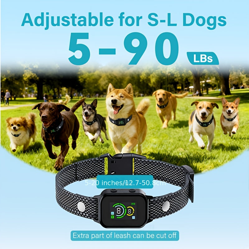 USB No Shock Bark Collar for Dogs, Nylon Electronic Bark Control Training Collar in 1 or 2 Pack Options for Owner-Supervised Training Routines