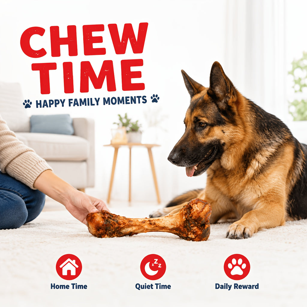 Beef Bone Dog Chews with S, L and Gift Package Options, Bone Treat Selection for Supervised Chewing Sessions and At-Home Dog Reward Routines