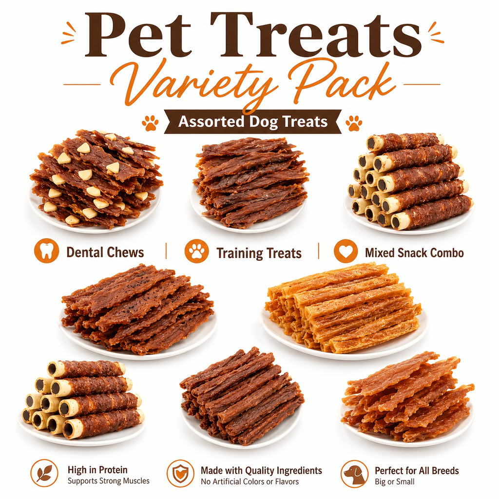 Dog Treats Duck Jerky and Freeze-Dried Chicken Combo, 100g Each Sharing Pack Option with Additional Snack Choices for Supervised Training Rewards