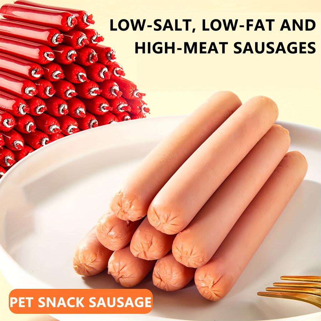Dog Sausage Snack Packs with Chicken, Duck, Beef and Fish Flavor Options, 16 or 32 Piece Selections and 250g Pack for Everyday Training Rewards