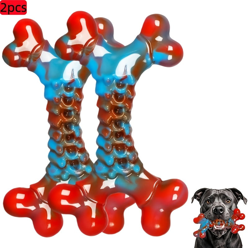 Nylon Dog Chew Bones for Medium and Large Dogs, Beef or Peanut Butter Flavor Options, 1 or 2 Piece Tough Toys for Supervised Chewing