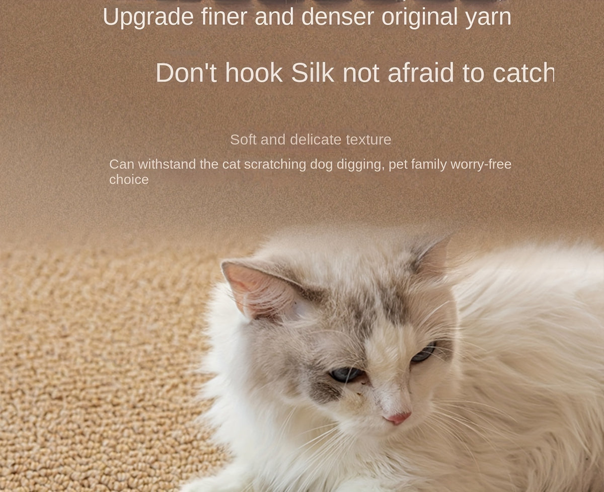 Cat Scratching Floor Mat, 23.62 x 35.43 Inch Multipurpose Pet Mat for Cat Resting Areas, Dog Crates and Feeding Spaces, Brown or Light Gray