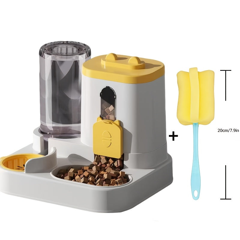 Cat Feeding Station with Food and Water Dispenser Options, Colorful Pet Feeder or Rolling Ball Slow Feeder Bowl for Everyday Indoor Meals