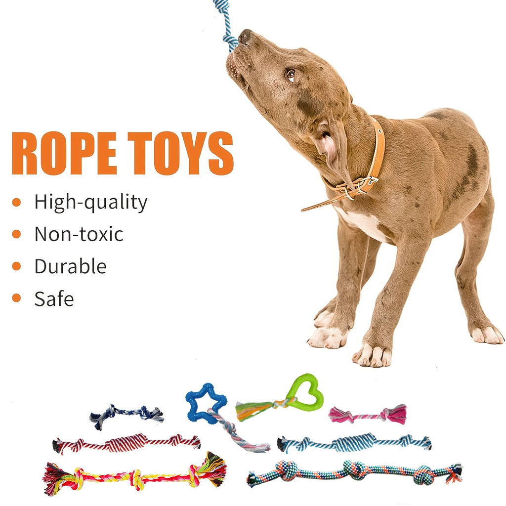 Puppy Chew Toys 25 Pack with Rope Toys, Squeaky Plush Toys, Rubber Toys, Treat Ball & Dog Bag Rolls, Teething Chew Toy Set for Small Dogs & Puppies, Bite-Resistant Ropes for Interactive Play