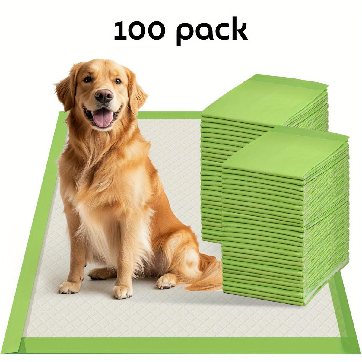Jumbo Dog Pee Pads 28 x 34 Inch, Six-Layer Disposable Puppy Potty Training Pads with Absorbent Core and PE Backing, 50 or 100 Count Options