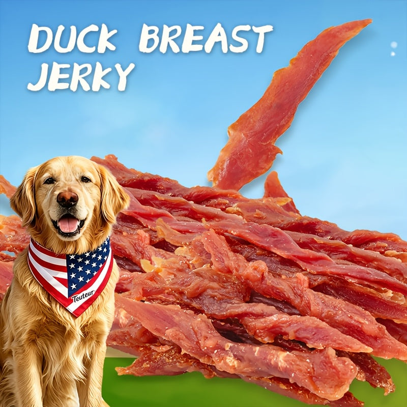 Duck Jerky Dog Treats Twin Packs, 80g Duck Strips or 106g Chicken and Duck Jerky Options for Supervised Training Rewards and Everyday Snack Breaks