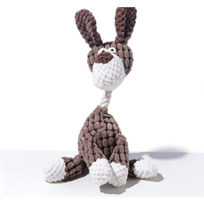 Washable Squeaky Plush Dog Toy for Small and Medium Dogs, Seven Animal Style Options with Goat, Giraffe, Donkey and Puppy Designs for Gentle Play