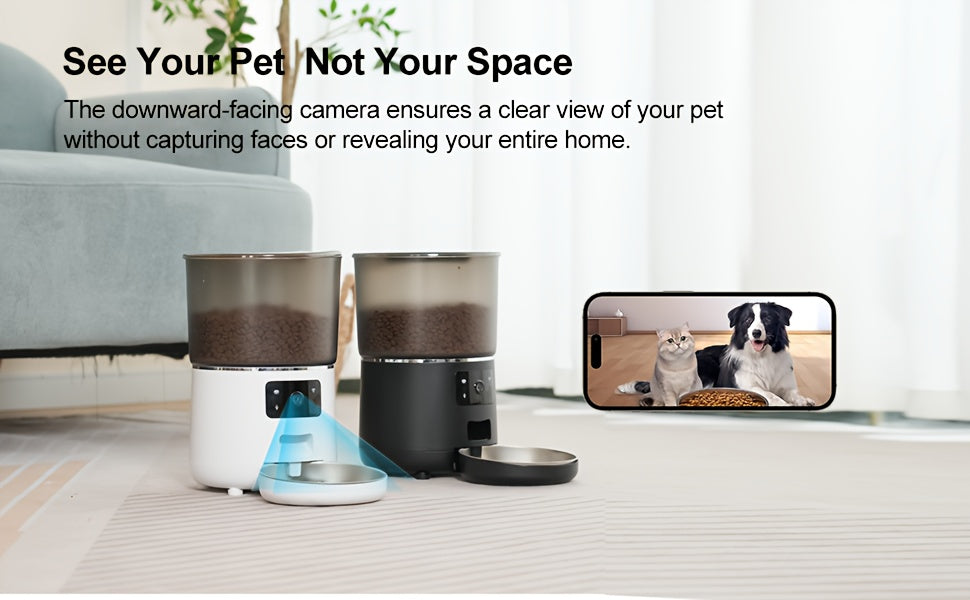 4L Automatic Pet Feeder by NPET, Cat and Dog Food Dispenser with Stainless Steel Bowl, USB or Battery Power and App or Camera Version Options
